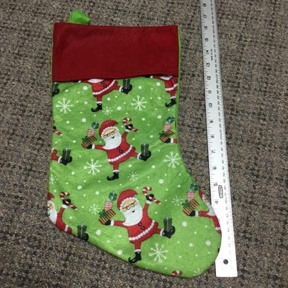 $5 Bundled * Christmas Red Green Santa Felt Stocking * NEW - Picture 3 of 5